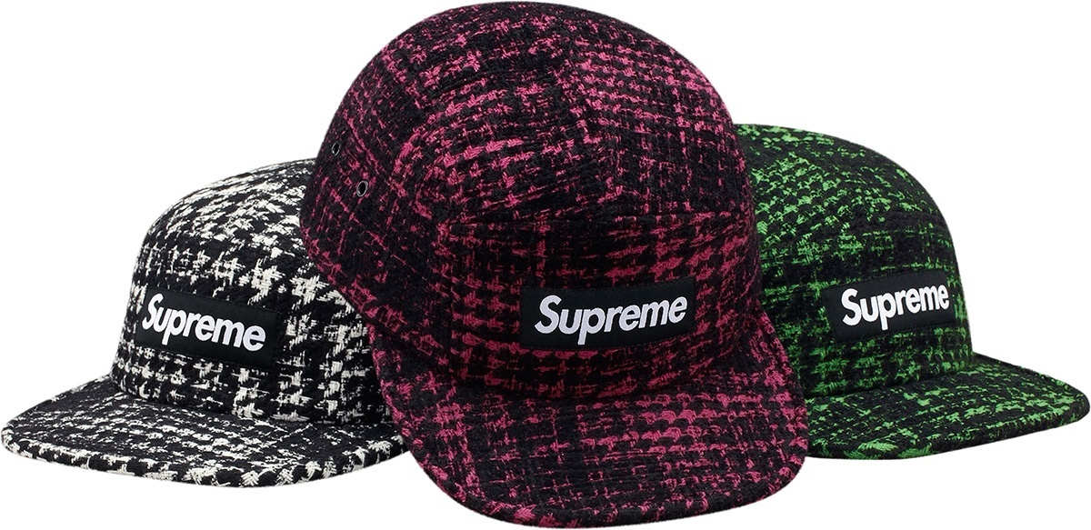 Broken Houndstooth Camp Cap